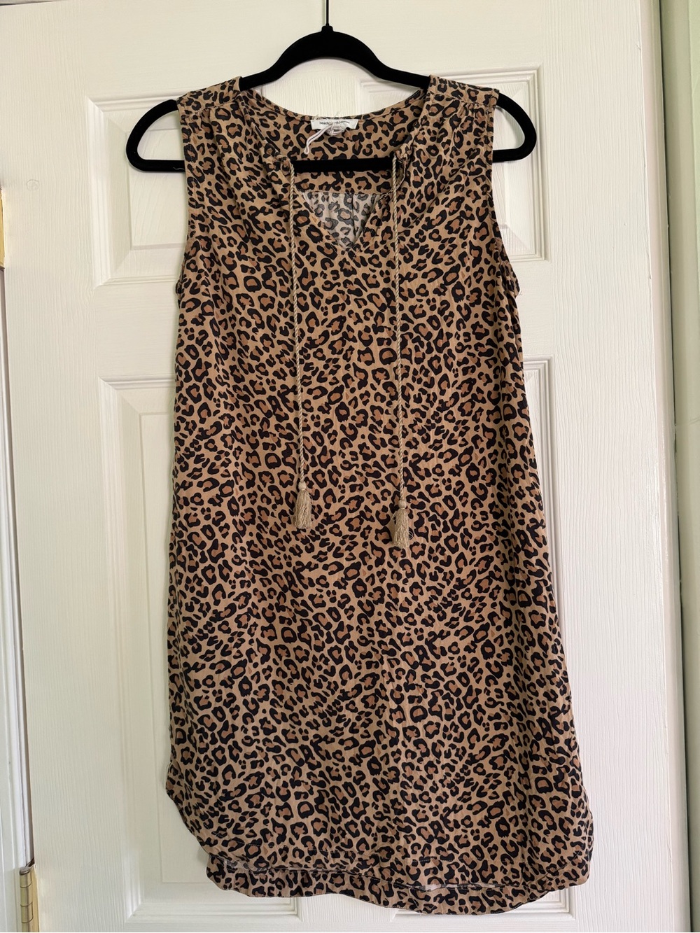 Beach lunch lounge leopard dress/coverup - S